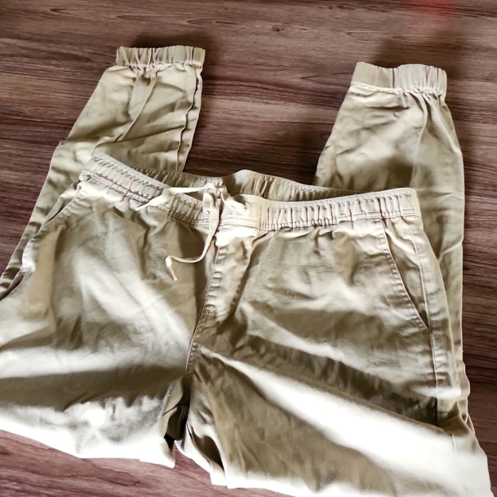 Khaki joggers size L